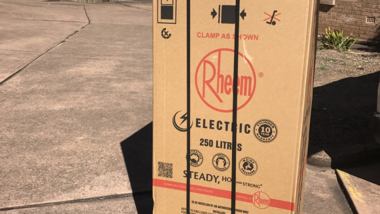 Rheem 491250 250L Electric Hot Water System Delivery