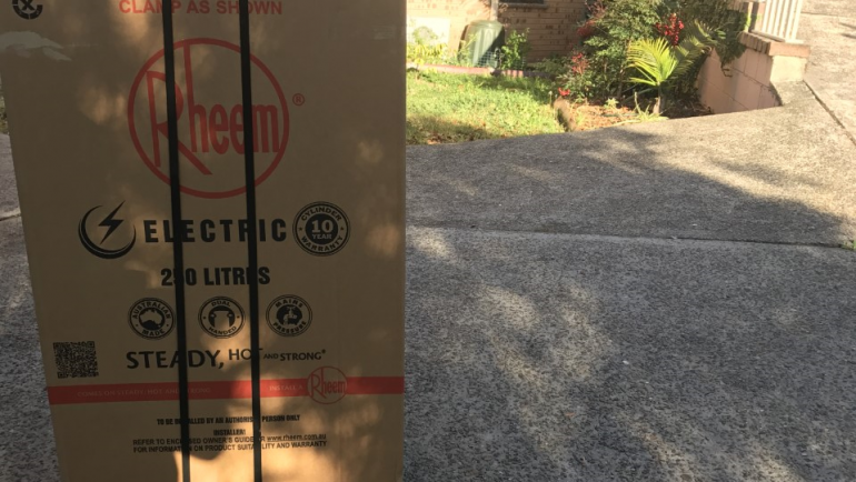 Rheem 491250 250L Electric Hot Water System Delivery