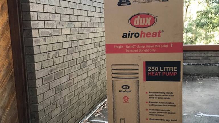 Dux Airoheat D2FHG4HW0C 250L Heat Pump Hot Water System Delivery