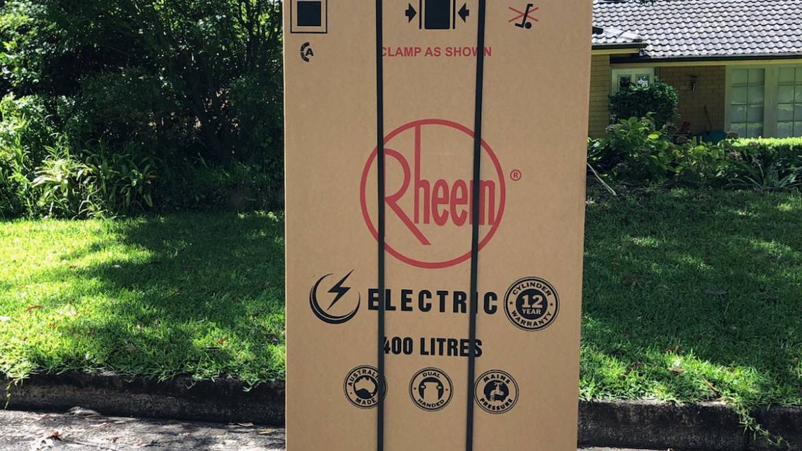 Rheem 492400 400L Electric Hot Water System Delivery