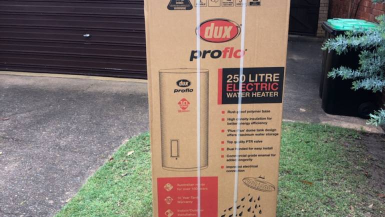 Dux 250T136 250L Electric Hot Water System Delivery